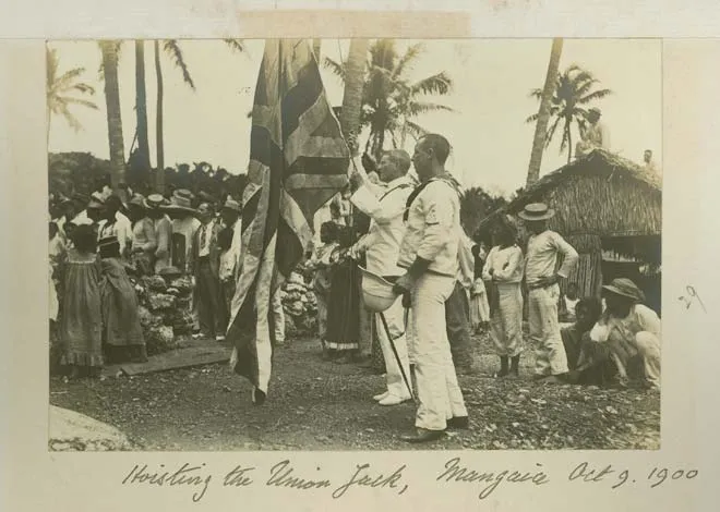 Hoisting the Union Jack, 1900
