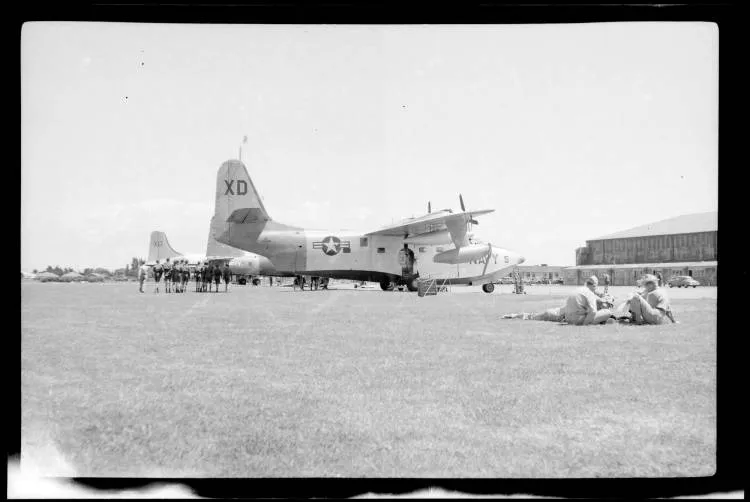Grumman Albatross, Operation Deep Freeze I, Harewood Airport, 1955