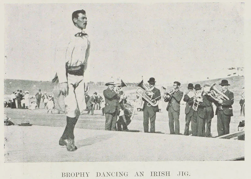Brophy dancing an Irish jig