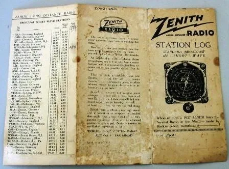 Zenith long distance radio station log : Standard broadcast and short wave
