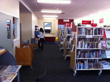 Image: Mangakino Library, book shelves