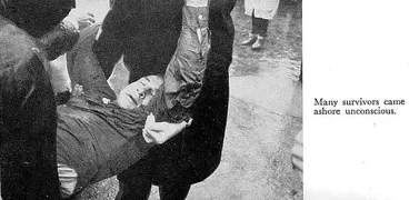 Image: Many survivors came ashore unconscious