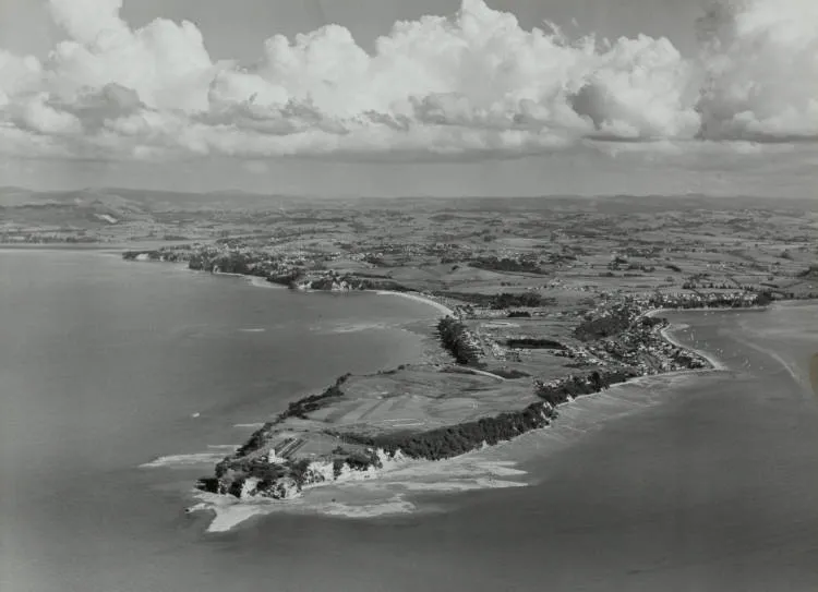 Aerial view of Musick Point, 1955
