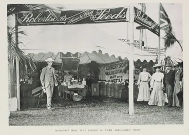Image: Robertson Bros fine exhibit of farm and garden seeds