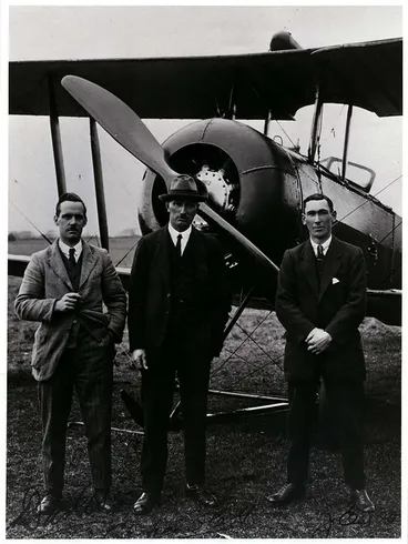 Captain Euan Dickson, Mr C.H. Hewlett and Mr J.E. Moore Image: Captain Euan Dickson, Mr C.H. Hewlett and Mr J.E. Moore