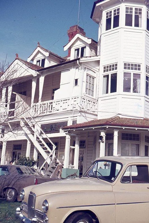 Turret & part front of Greenslade House.