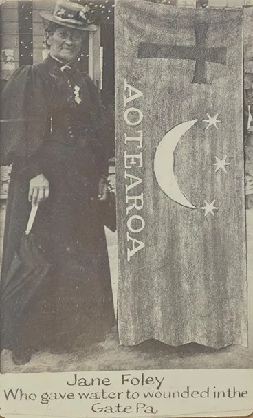 "Jane Foley, who gave water to wounded in the Gate Pa" Image: "Jane Foley, who gave water to wounded in the Gate Pa"