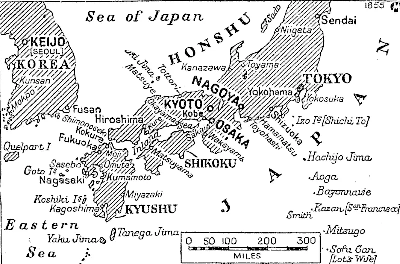one-fourth of Nagoya, the key centre, of the Japanese aircraft industry. The new areas burned out on Monday's and Thursday's raids total 5.9 square miles. More than 1000 Super-Fortresses have dropped 2,000,000 incendiaries on the city. (Evening Post, 21 May 1945)