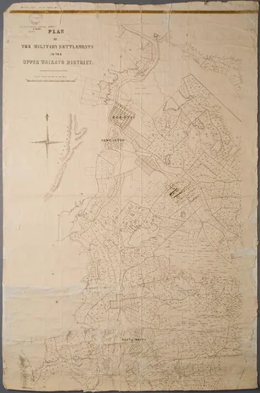 Image: Plan of the Military Settlements in the Upper Waikato District