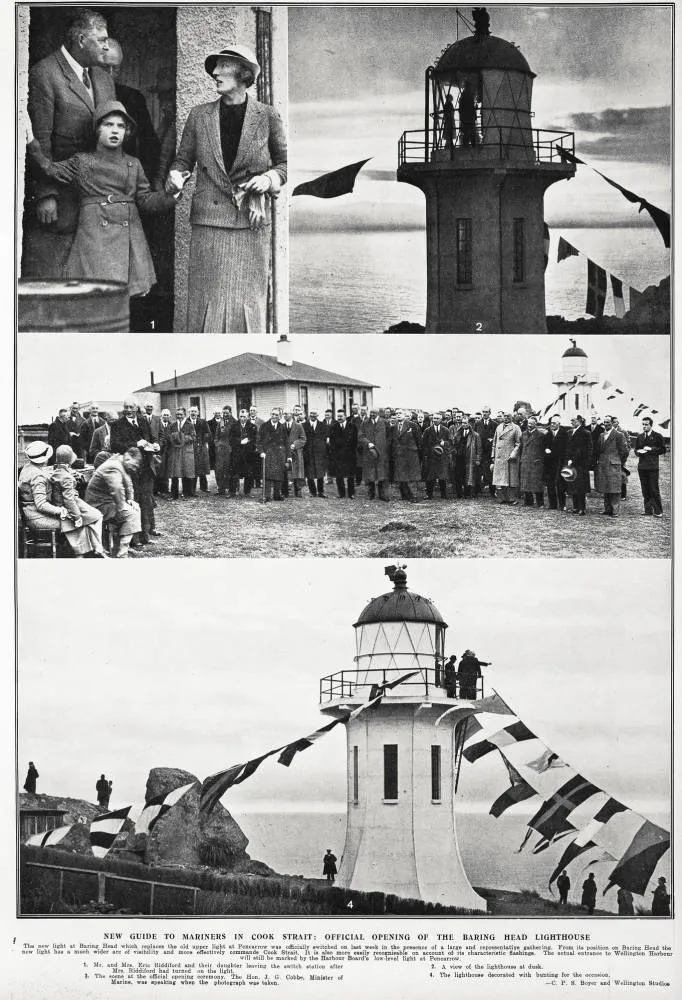 New guide to mariners in Cook Strait: official opening of the Baring Head lighthouse
