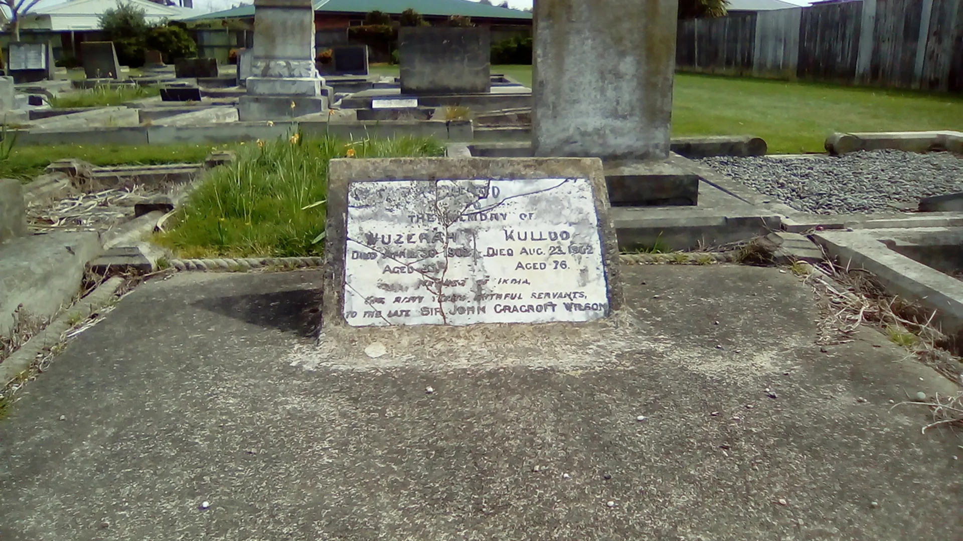 Grave of early Indian settlers