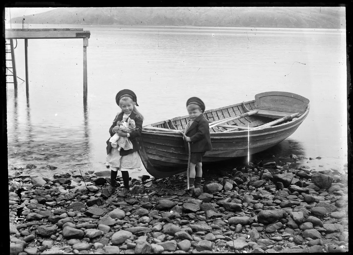 Portrait of a girl and boy
