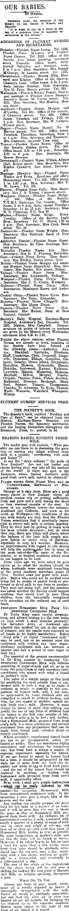 OUR BABIES. (Otago Daily Times 11-1-1915)