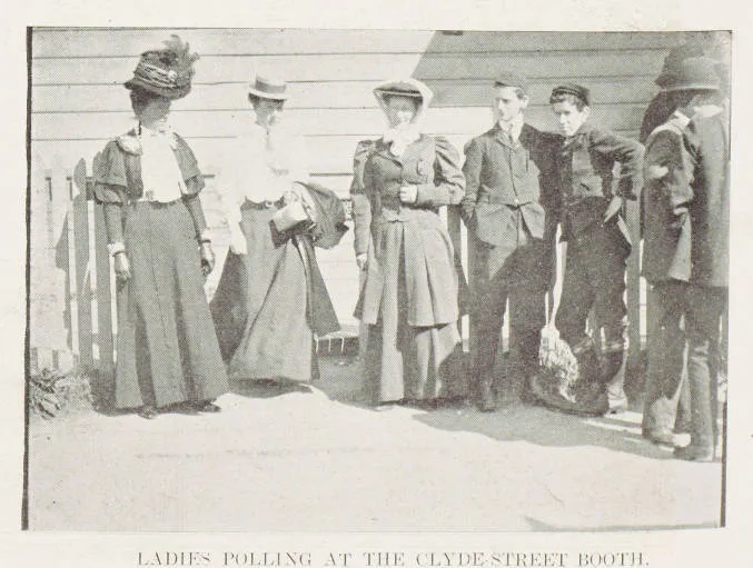 Ladies polling at the Clyde-Street booth