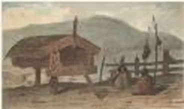 Image: A tabood store-house at Range-hue [i.e. Rangihoua] Bay of Islands, New Zealand [picture] /