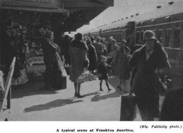 A typical scene at Frankton Junction. (Rly. Publicity photo.) Image: A typical scene at Frankton Junction. (Rly. Publicity photo.)