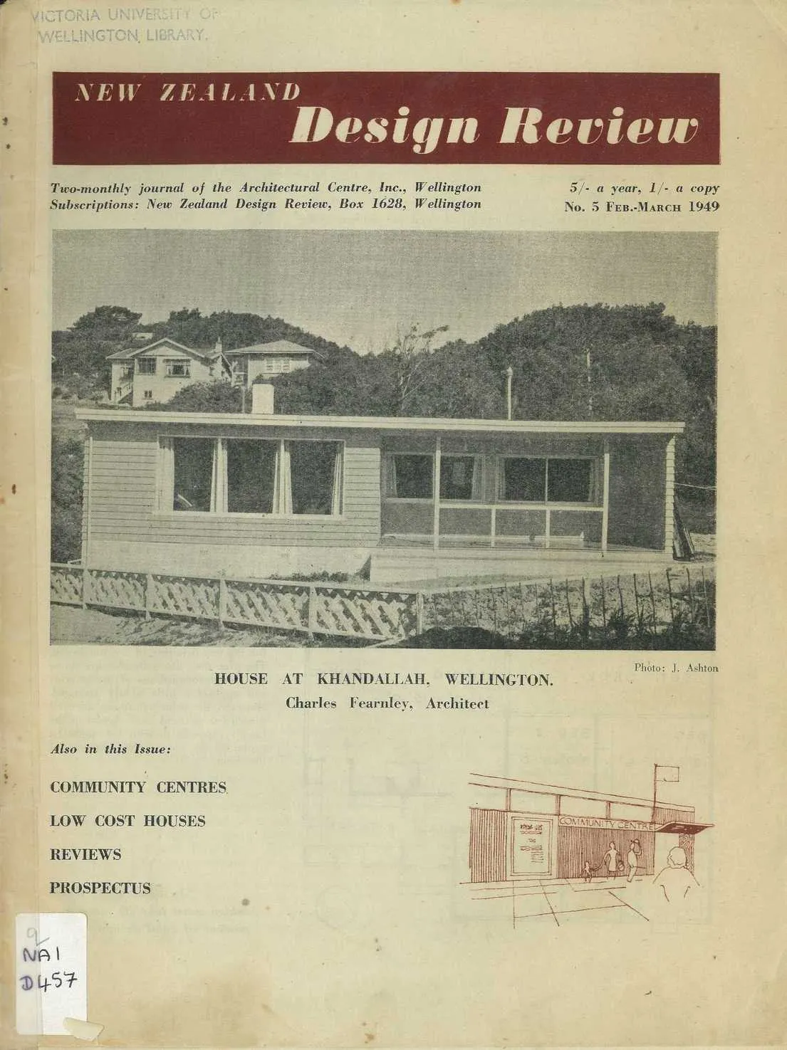 House at Khandallah. Wellington. — Charles Fearnley, Architect — Photo: J. Ashton