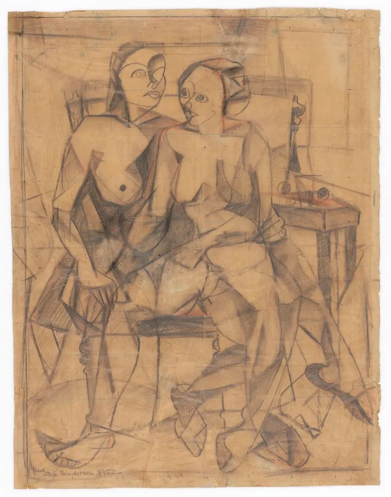 Study for 'Les deux amies'