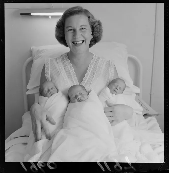 Mrs Christina McPherson and her boy triplets