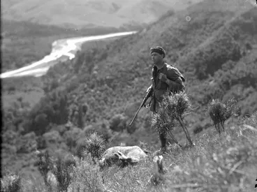Image: Deer hunter, White Rock, South Wairarapa