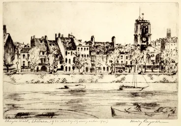 Image: Cheyne Walk, Chelsea (destroyed by enemy action in 1941)