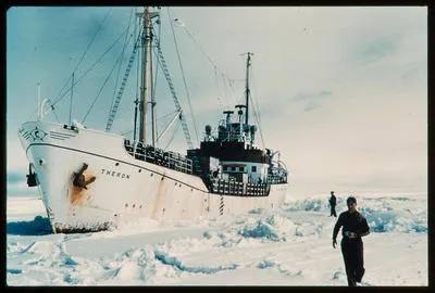 [Ship "Theron" in the ice, Antarctica]