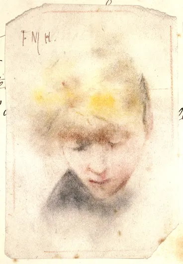 Image: Hodgkins, Frances Mary, 1869-1947 :[Portrait study. ca 188-]