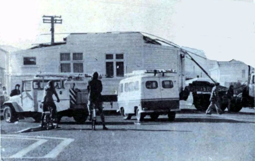 1979 Old house moved from Fire Station property, Levin