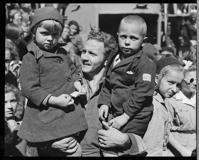 Polish refugee children arriving in Wellington on board the ship 'General Randall'