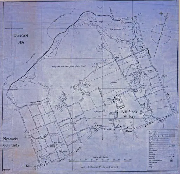 Bell Block Village and surrounding area [map] 1941
