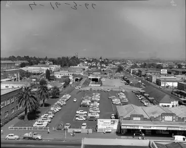 Image: Car park and old Railway Station