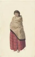 [Maori girl in cloak and red tartan skirt] [picture] /