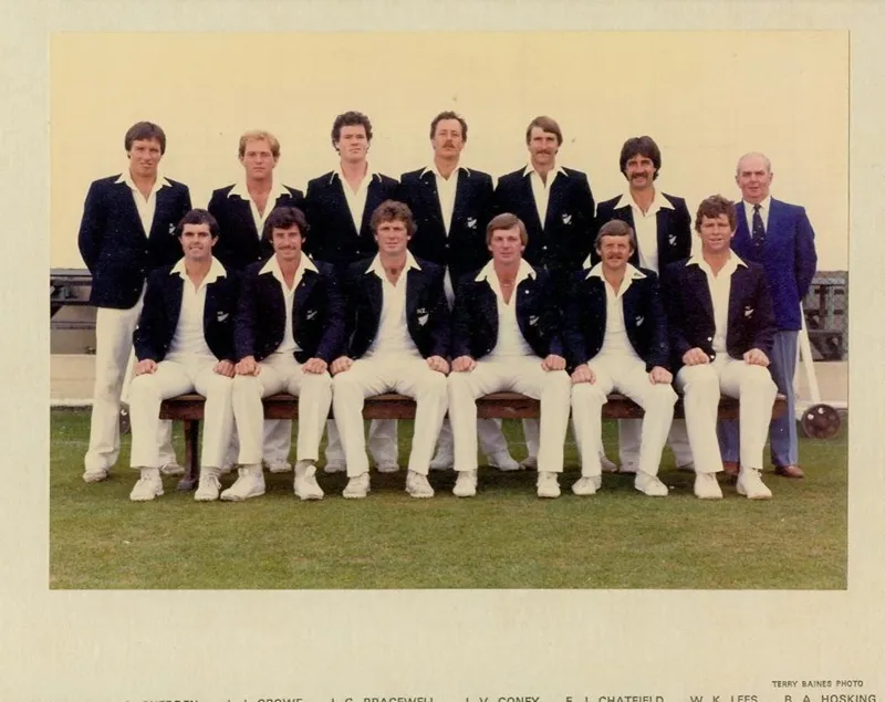 Photo: New Zealand Cricket Team - Test Series against Sri Lanka 1983