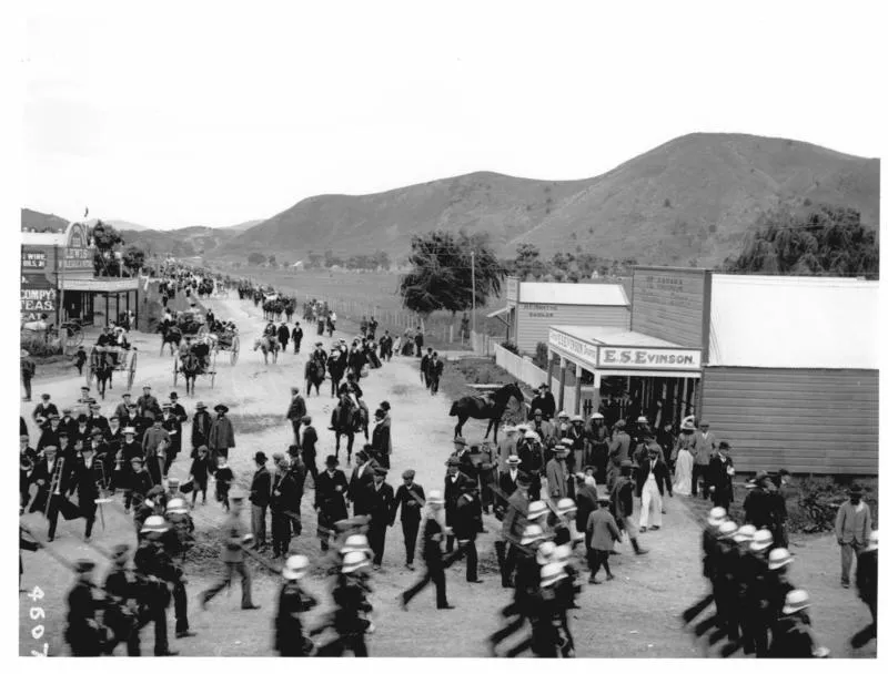 Te Karaka on Opening Day of railway, 13 April 1905.