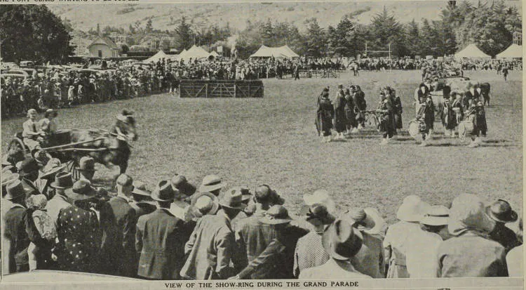 The grand parade at the annual Banks Peninsula Agricultural and Pastoral Association show at Little River