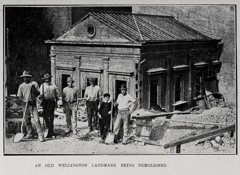 AN OLD WELLINGTON LANDMARK BEING DEMOLISHED