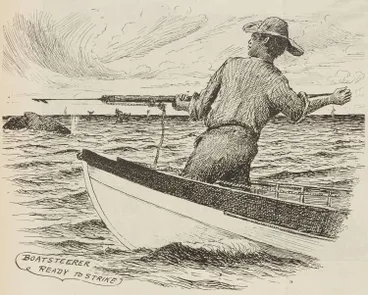 Image: Boatsteerer ready to strike