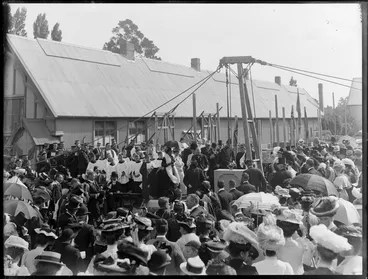 Image: Laying of the foundation stone at School House, Christ's College, Christchurch