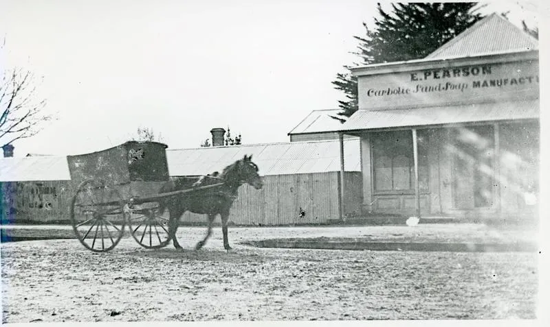 Photograph – E. Pearson's premises, corner Cook and Grey Streets.