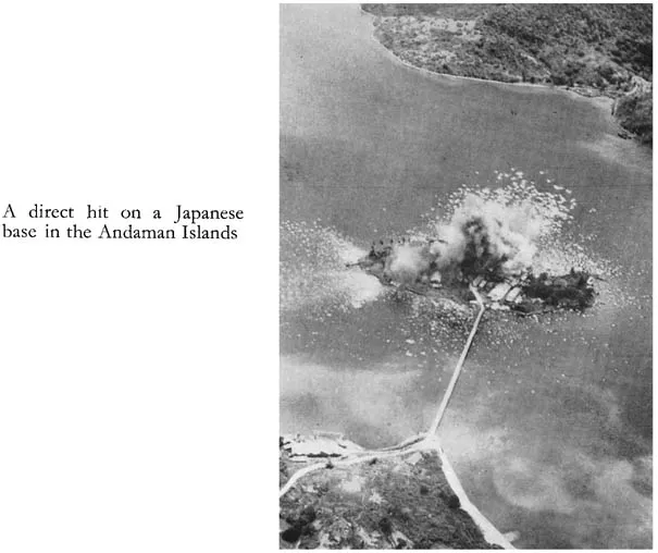 A direct hit on a Japanese base in the Andaman Islands
