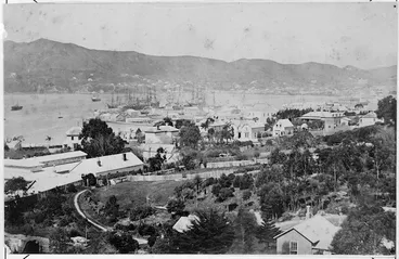 Image: Creator unknown : Wellington from above Sydney Street West, Thorndon