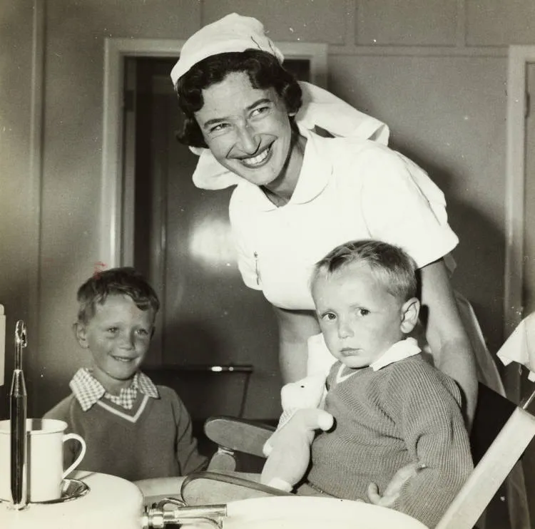 A smile from the dental nurse, Ōtāhuhu, 1963