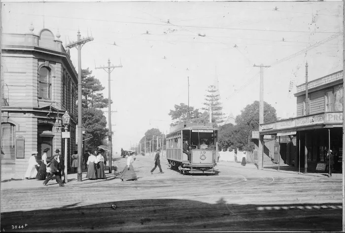 Looking down Khyber Pass from Symonds Street, Auckland