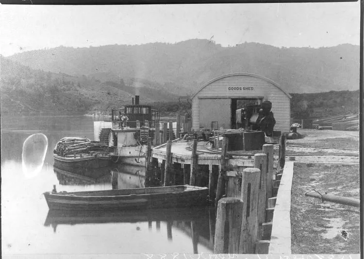 Paddle steamer Delta on the Waikato River, Ngāruawāhia, 1888