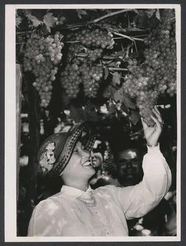 Image: Mrs S. H. Chan with grapes