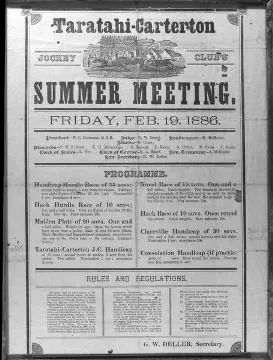 Taratahi-Carterton Jockey Club: Poster