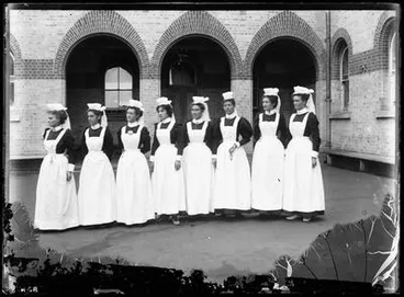 Image: [Eight female assistants courtyard - Avondale Lunatic Asylum]