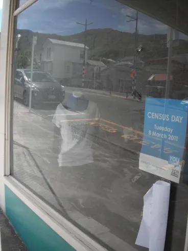 Image: Digital Photograph: Census Poster in Window