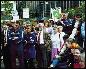 Image: New Zealand Professional Firefighters Union march in Wellington