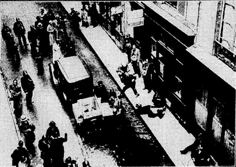 Sport and General" Photo. ■ ' "Sport and General" .Photo. FROM LONDON TO TOKIO.—Mr. Katsutaro Ano, a well-known THE amjr SAUD, heir to the Japanese pilot, about to leave Heston Aerodrome on May 12 for Kingdom of Saudi' Arabia, who Tokio in an attempt to establish a new .and less dangerous route s visiting England, betiveen England and Japan, and so shorten the distance between the . two countries commercially. ■ .. ...■'.. "Sport and General" Fhoto. LORD CARSON, who has been critically ill, is reported to have made a slight .improvement. He is .81 years of age. "Sport and General" Photo. ANTI-AIR RAID DRILL IN PARIS.—At the sound, of sirens on May 14 pedestrians in some of the streets of Paris, fell to the ground, to .be tended by.Red Cross attendants, ivhile fireworks exploded; representing bombs, and firemen ivearing gas masks dashed along the streets. Paris was experiencing its first air raid rehearsal. The illustration shows "gas" casualties being treated during the realistic air laid. . . . . – (Evening Post, 18 June 1935)